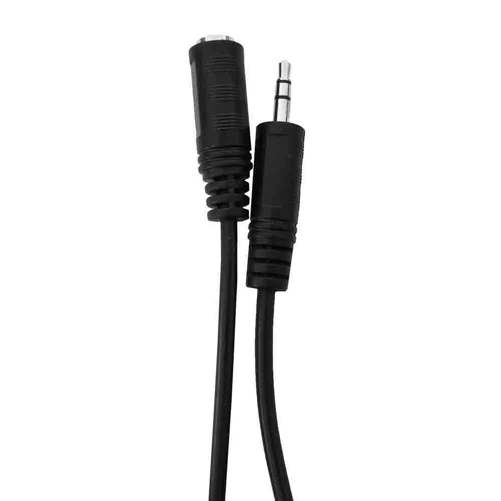 PROLONGADOR 3m CABLE LISO, JACK MACHO 3,5mm STEREO  A JACK HEMBRA 3,5mm STEREO EDM