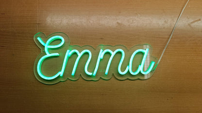 Letrero neón led texto personalizado para colgar en pared