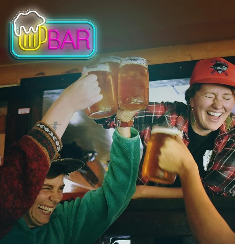 Letrero Neón LED Bar Cerveza Multicolor Retro | soloNEON