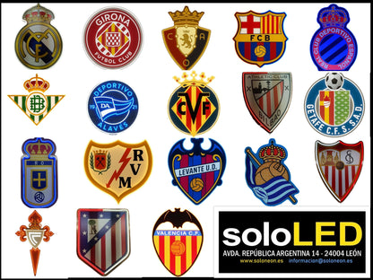 Escudos de equipos de fútbol liga personalizado Led luz de neón  neón signo logotipo personalizado regalo hecho a mano dormitorio