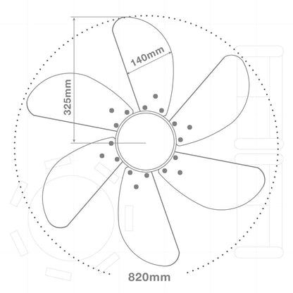 Genérico GSC Evoluion | Ventilador de techo con luz Blanco | Motor DC | Ø82 6 aspas | Ideal estancias <13m2 | Verano/Invierno