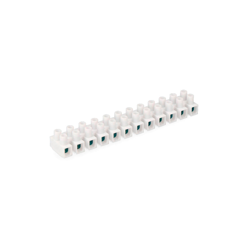 REGLETA DE CONEXION DE 10 mm , 12 CONECTORES, HOMOLOGADA, BLANCA