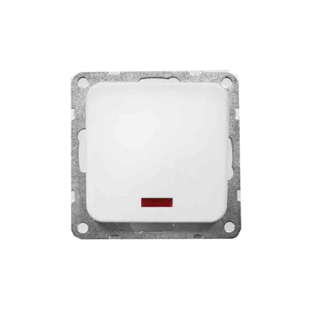 INTERRUPTOR EMPOTRAR LUMINOSO "SERIE TERM" BLANCO 70x35x70mm (BOLSA BLISTER)
