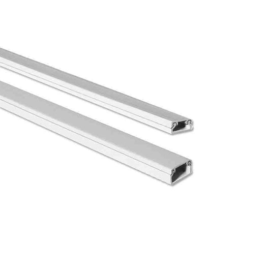 MINI CANAL ADHESIVA BLANCA 2 m 16 x 16 mm (PRECIO POR  METRO)