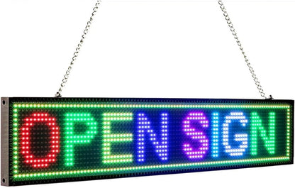 SOLOLED Panel LED Señal Led P5 Plug-n-Play de 64X32 CM, Tablero de Desplazamiento de Mensajes programable, Pantalla de Publicidad LED RGB para Negocios para Coche, Bar, Hotel, camión