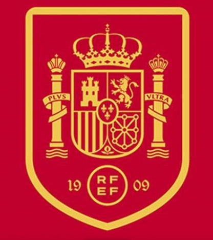 Lámpara escudo LED neon con vinilo y metacrilato transparente de Pared con Escudo de Regalos España y selección de fútbol Luz Amarilla Neón, Diseño Deportivo Español, 1909 selección española