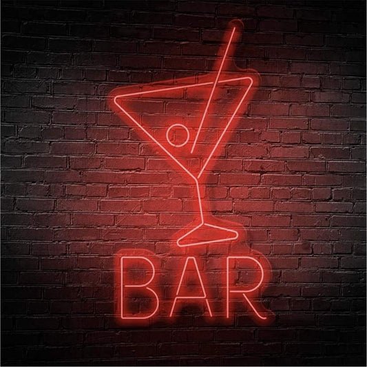 Neon con la palabra Bar 8 colores diferentes Uso interior Luminoso Tamaño: (50 x 92) cm