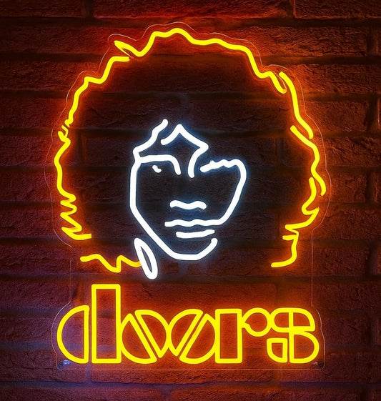Letrero de Neón LED, Diseño de cantante de Rock Luminoso, Luz Amarilla y Blanca, Decoración para Pared