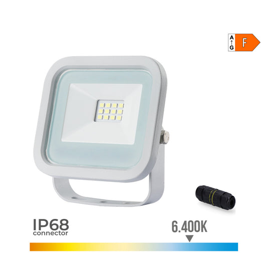 FOCO PROYECTOR LED BLANCO 10 W 800 lm 6400 K LUZ FRÍA; 9,2 x 2,7 x 8,1 cm