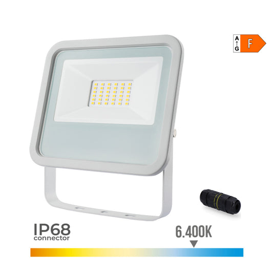 FOCO PROYECTOR LED BLANCO 30 W 2370 lm 6400 K LUZ FRÍA; 15,8 x 2,9 x 13,5 cm