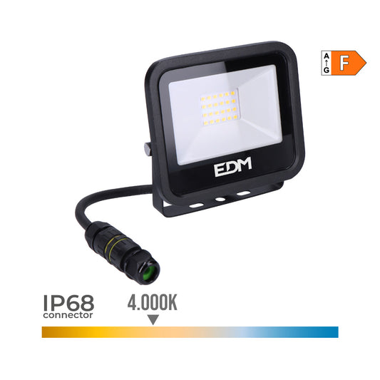 FOCO PROYECTOR LED 20 W 1520 lm 4000 K LUZ DÍA, BLACK SERIES; 12,4 x 10,6 x 2,8 cm