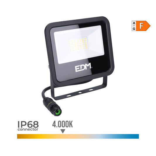 FOCO PROYECTOR LED 30 W 2370 lm 4000 K LUZ DÍA, BLACK SERIES; 15,8 x 13,5 x 2,9 cm