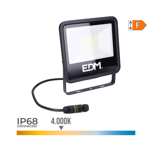 FOCO PROYECTOR LED 50 W 4000 lm 4000 K LUZ DÍA, BLACK SERIES; 19,2 x 2,9 x 17,5 cm