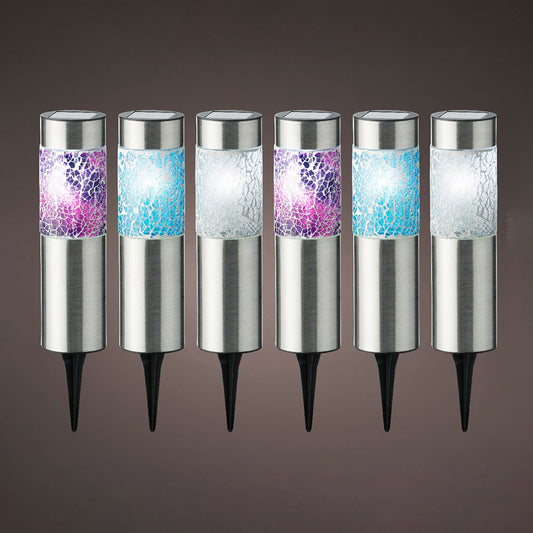 BALIZA SOLAR MODELO GAUDI 22 x 6 cm COLORES SURTIDOS, 6 unidades