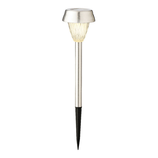 BALIZA INOX LUZ CALIDA 24 x 8 cm, 4 unidades