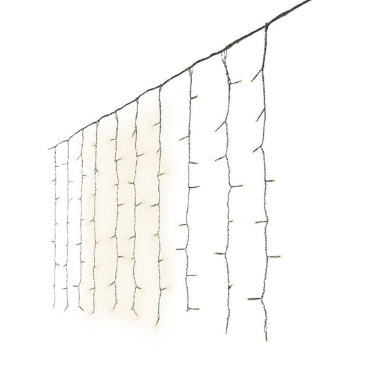 CORTINA DE LEDS PARA EXTERIOR BLANCO CALIDO 2,25x1,5m-240 LEDS