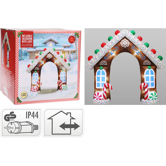 INFLABLE CASITA CARAMELO CON LED, IP44, 290 x 70 x 270 cm