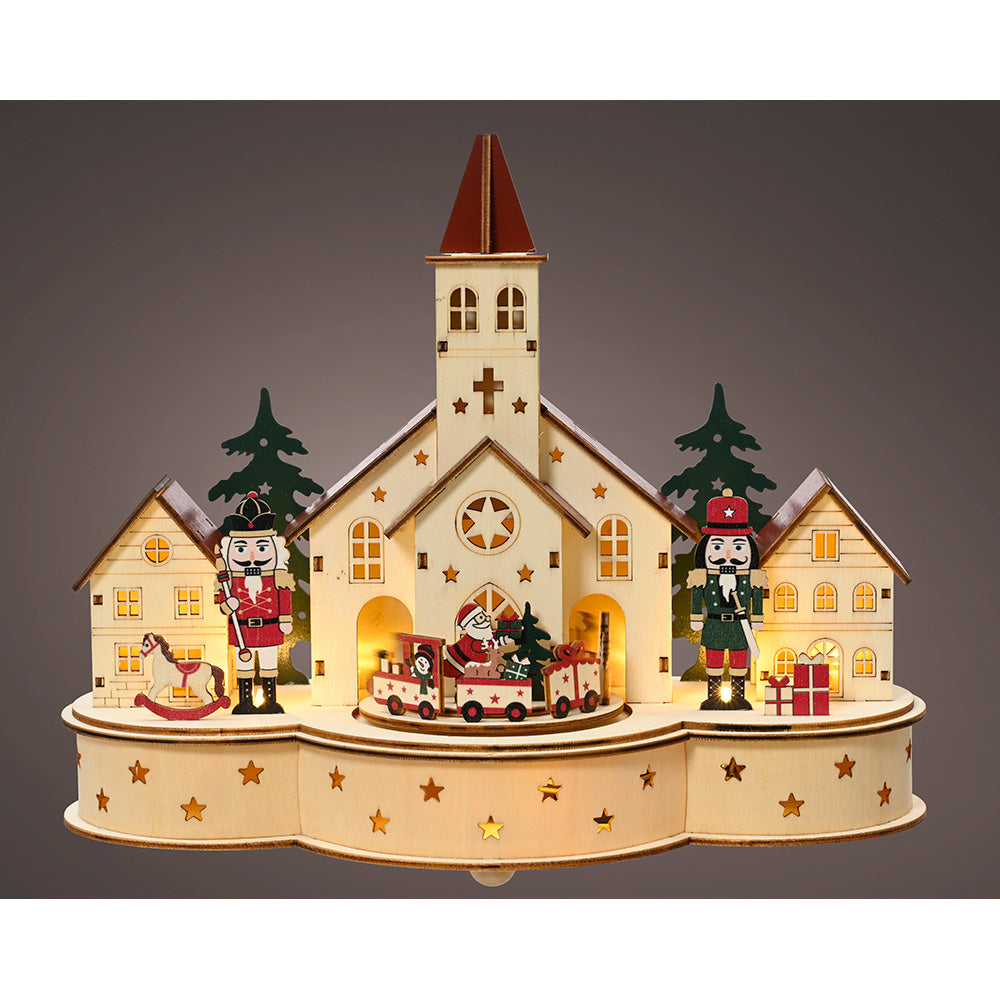 ESCENA DE CASCANUECES NAVIDEÑOS, 30x14x24,5cm.