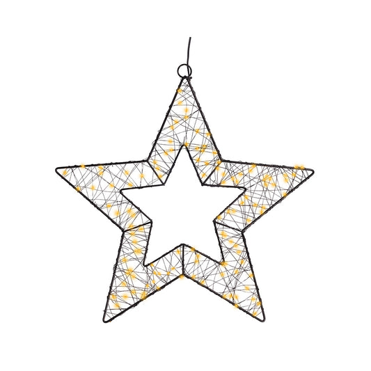 FIGURA MICROLED ESTRELLA METAL, EXTERIOR Ø38 cm