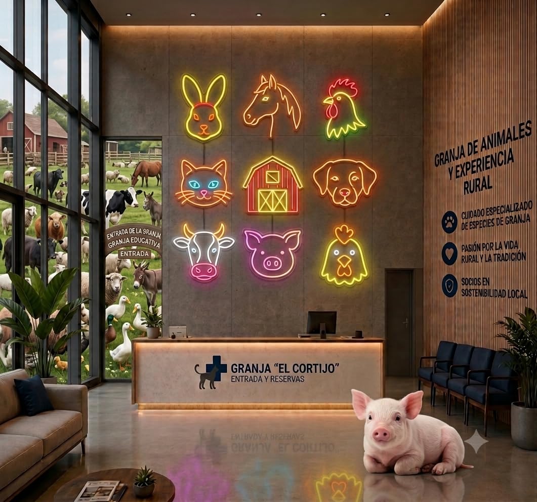 SOLOLED letrero Neon led Personalizado caballo Medida aproximadamente 40 cm - cartel luminoso decoracion pared,habitacion,Fiestas,Escaparate, negocio, bar,-base metacrilato transparente