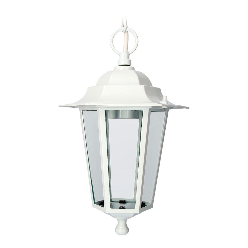 APLIQUE EXTERIOR ZURICH DE ALUMINIO Y CRISTAL E27 60 w SIN BOMBILLA, COLOR BLANCO, PARA TECHO