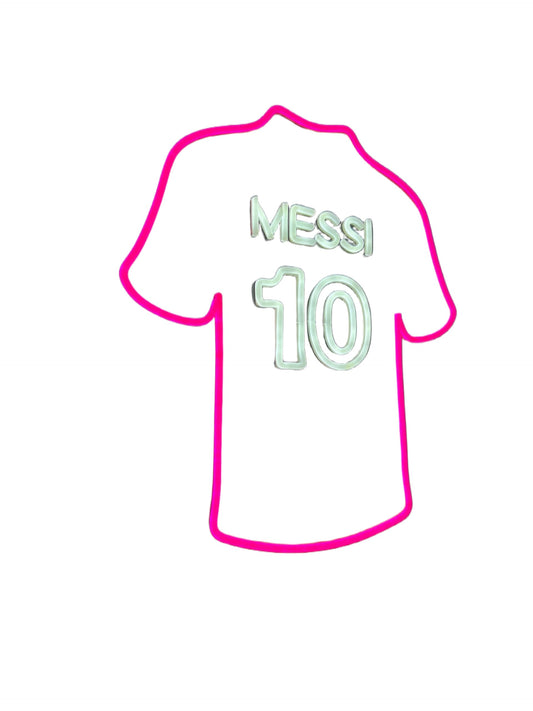 SoloLED Letrero de Neón messi LED Deportivo, Iluminación Decorativa, Metacrilato para Salas de Juegos y Dormitorios