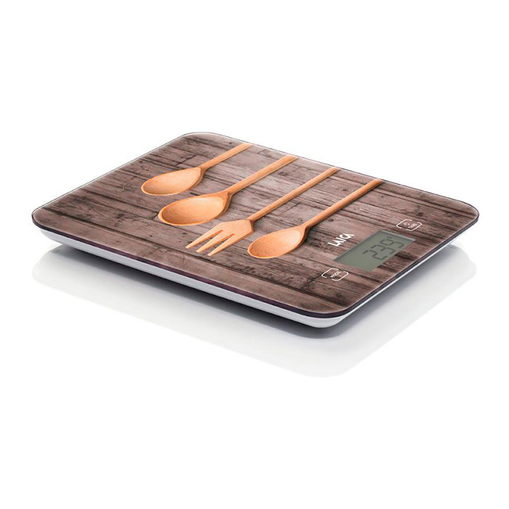 BÁSCULA ELECTRONICA DE COCINA, MÁXIMO 10 kg.  DISEÑO CUCHARAS