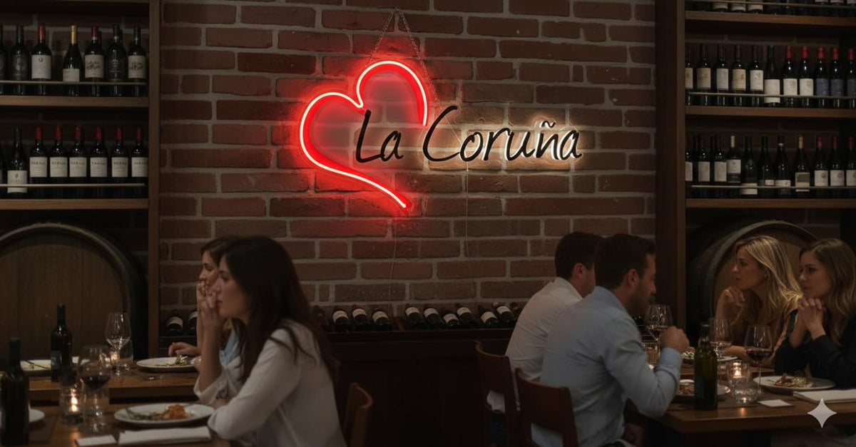 Elije tú Letrero personalizado de Neón LED con Corazón, Ciudades de España y Portugal, Decoración de Pared, Luz Roja y Blanca, metacrilato, alimentación 12 v medidas desde 35cm