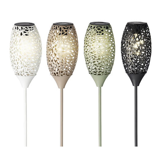 ANTORCHA SOLAR LED BLANCO CALIDO Ø11x94cm 5 LEDS COLORES/MODELOS SURTIDOS