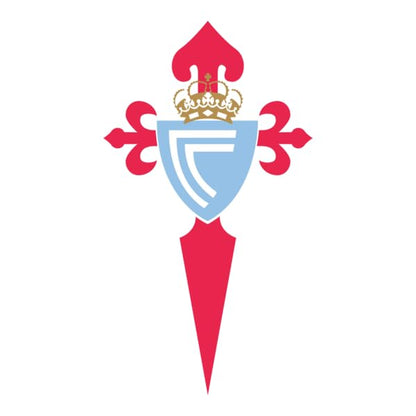 Letrero metacrilato y cinilo con LED de Neón Decorativo, Diseño de Escudo de regalo celta de vigo con Corona, Iluminación Roja y Blanca liga de futbol medidad 35x28 cm