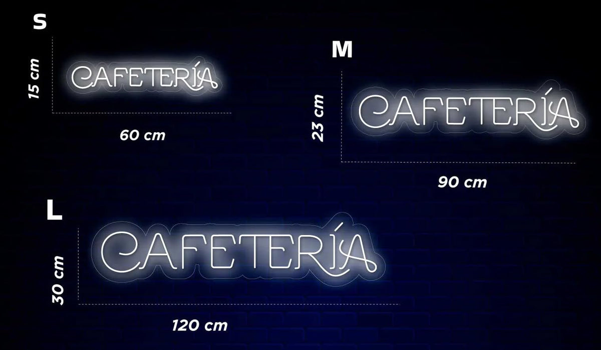 SOLOLED Letrero Cafetería Cartel Luminoso LED Escaparate, 60x35 cm