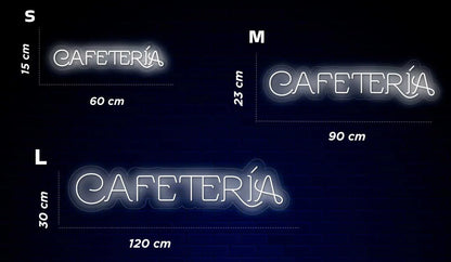 SOLOLED Letrero Cafetería Cartel Luminoso LED Escaparate, 60x35 cm