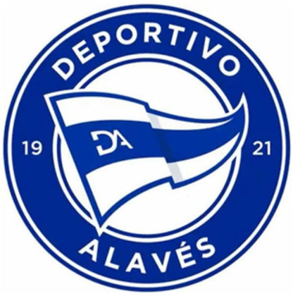 Deportivo cartel neón led metacrilato y vinilo regaló Alavés liga, Club futbol escudo en Azul y Blanco