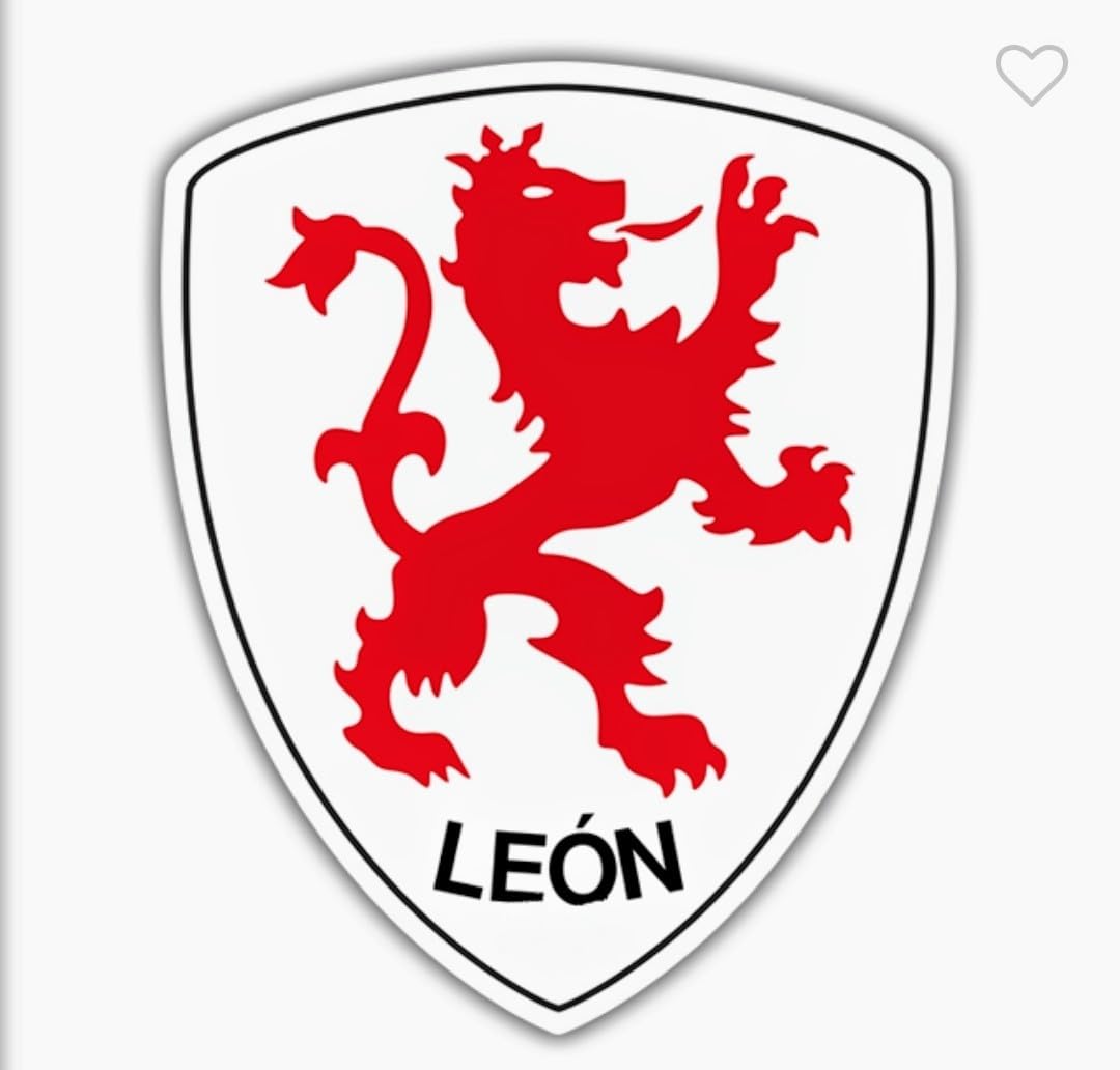 Letrero LED Decorativo Neón León, Escudo Heráldico Luminoso, Amarillo y Verde, Montaje en Pared