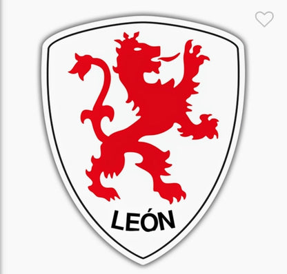 Letrero LED Decorativo Neón León, Escudo Heráldico Luminoso, Amarillo y Verde, Montaje en Pared