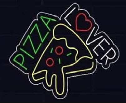 Letrero de Neón Pizza Lover, Diseño Decorativo para Bar y Restaurante, Multicolor