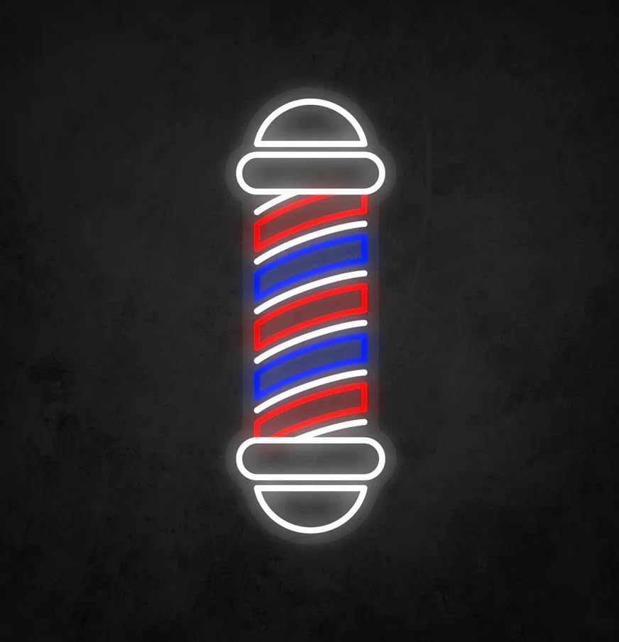 Letrero Neón LED Barbería | Señal Luminosa Decorativa
