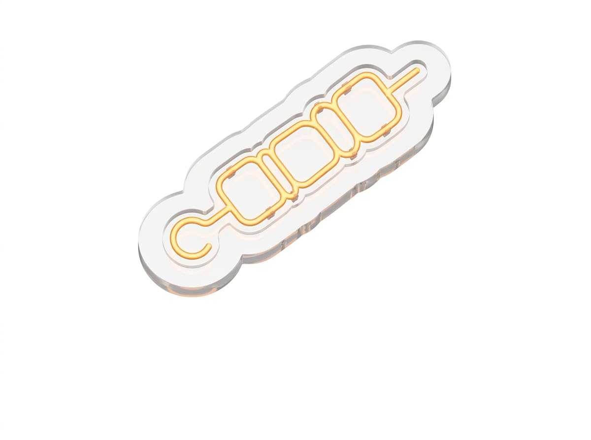 SOLOLED letrero Neon led iluminado carniceria Personalizado Medida aproximadamente 50 cm cartel luminoso decoracion pared habitacion Fiestas,Escaparate negocio bar base metacrilato transparente