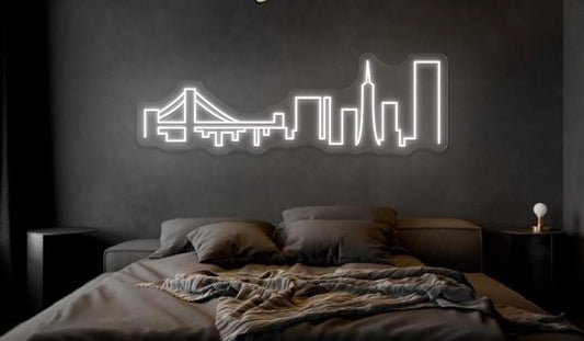 Letrero de Neón LED Personalizado de San Francisco, Decoración de Pared, Iluminación para Dormitorio, Oficina y Sala