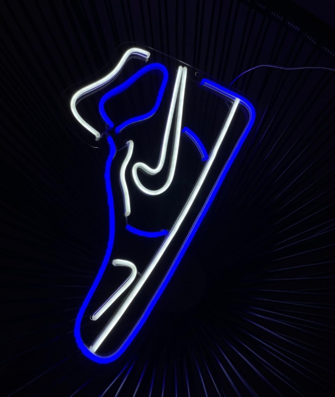 Letrero Neón LED de Zapatos Deportivos para Decoración de Pared, Tienda, Sala de Juegos, Dormitorio, Bar, 43x25 cm, Material Tira de Luz LED con Placa Base Acrílica