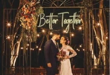 Letrero LED Neón 'Better Together', Luz Decorativa para Pared, Iluminación Ambiental, Color Amarillo