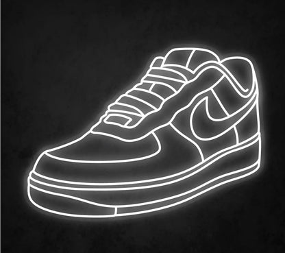 Lámpara LED Decorativa de Pared en Forma de Zapatilla Deportiva, Luz Neón Blanca, Diseño Moderno