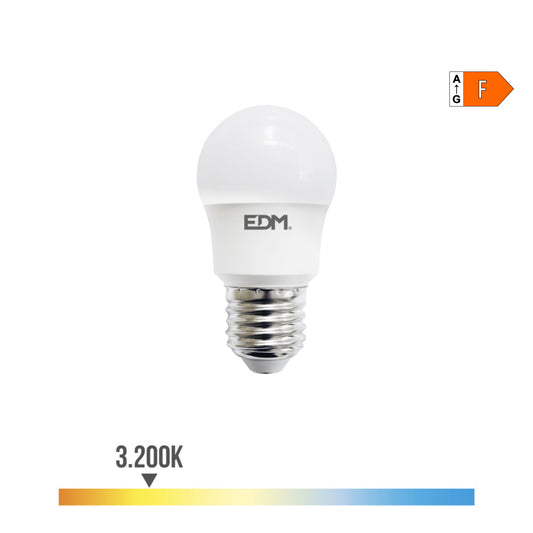 BOMBILLA ESFERICA LED E27 8,5 w 880 lm 3000 k LUZ CALIDA Ø4,5 x 8,6 cm