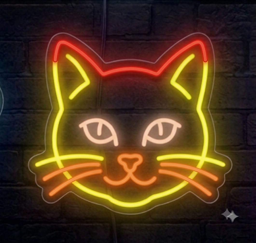 SOLOLED letrero Neon led iluminado gato Personalizado cerdo Medida aproximadamente 40 cm cartel luminoso decoracion pared habitacion Fiestas,Escaparate negocio bar base metacrilato transparente