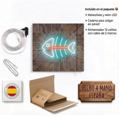 Letrero Neón LED de El Mejor Tardeo y Nochero, Luz Neón con Base Metacrilato Transparente, Cadena, Cable de 1.5 m y Alimentación 12v, Decoración de Pared, Medidas 90x40 cm