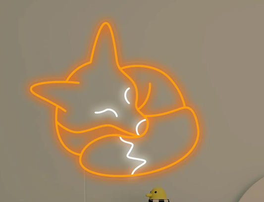 "Zorro Dormilon, Decoracion De Habitaciones Infantiles" Letreros Neon