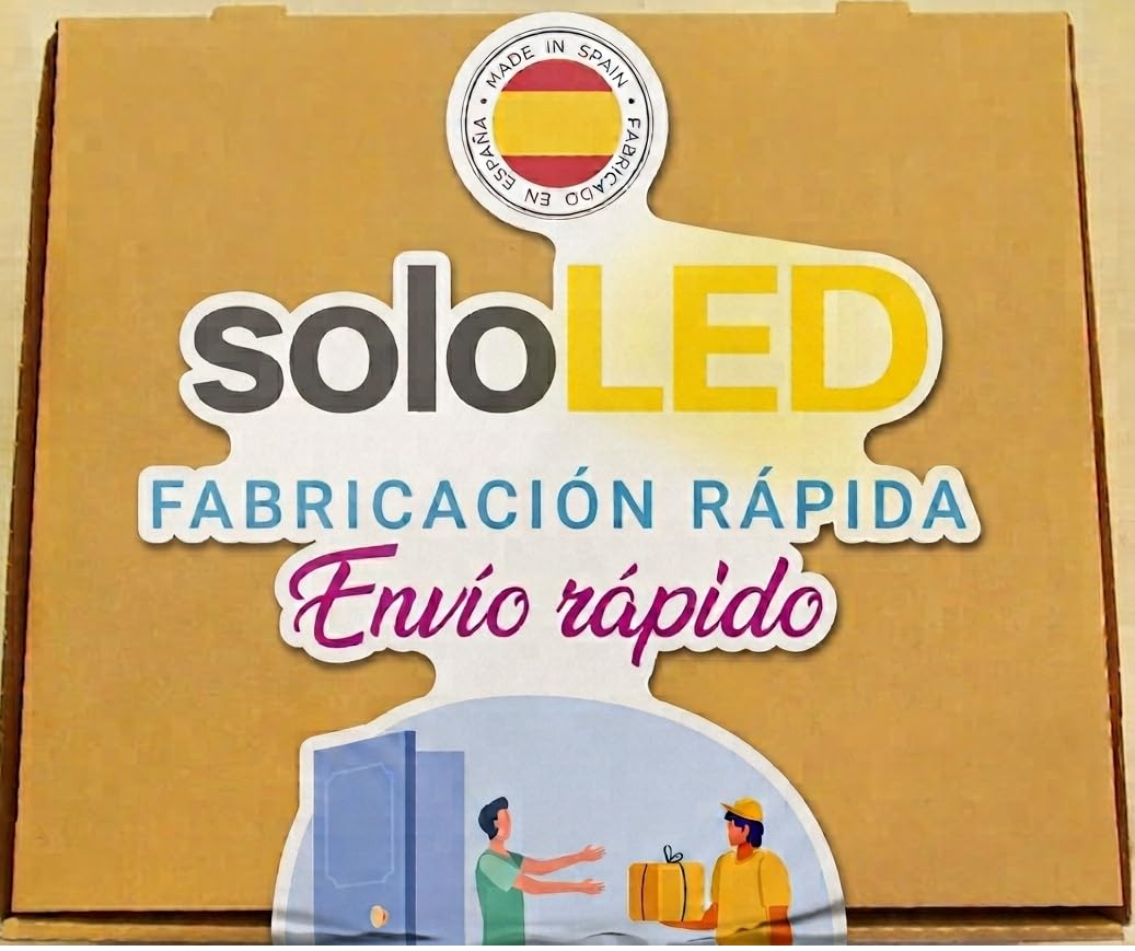 SOLOLED letrero Neon led iluminado gallo Personalizado Medida aproximadamente 60 cm cartel luminoso decoracion pared habitacion Fiestas,Escaparate negocio bar base metacrilato transparente