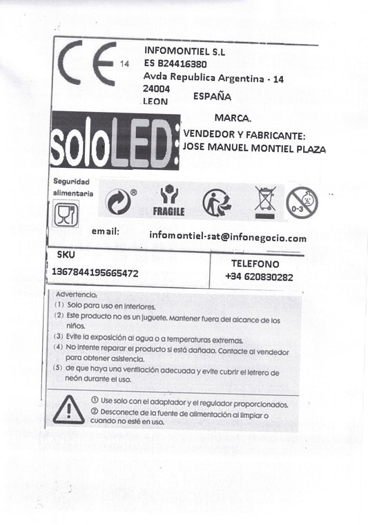 Letrero LED de Neón para Menú Diario, Decoración de Restaurante, Multicolor