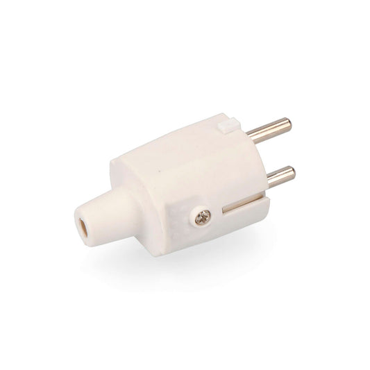 CLAVIJA DE GOMA 10/16A 250V T/TL IP44 4,8mm BLANCA (ENVASADA)