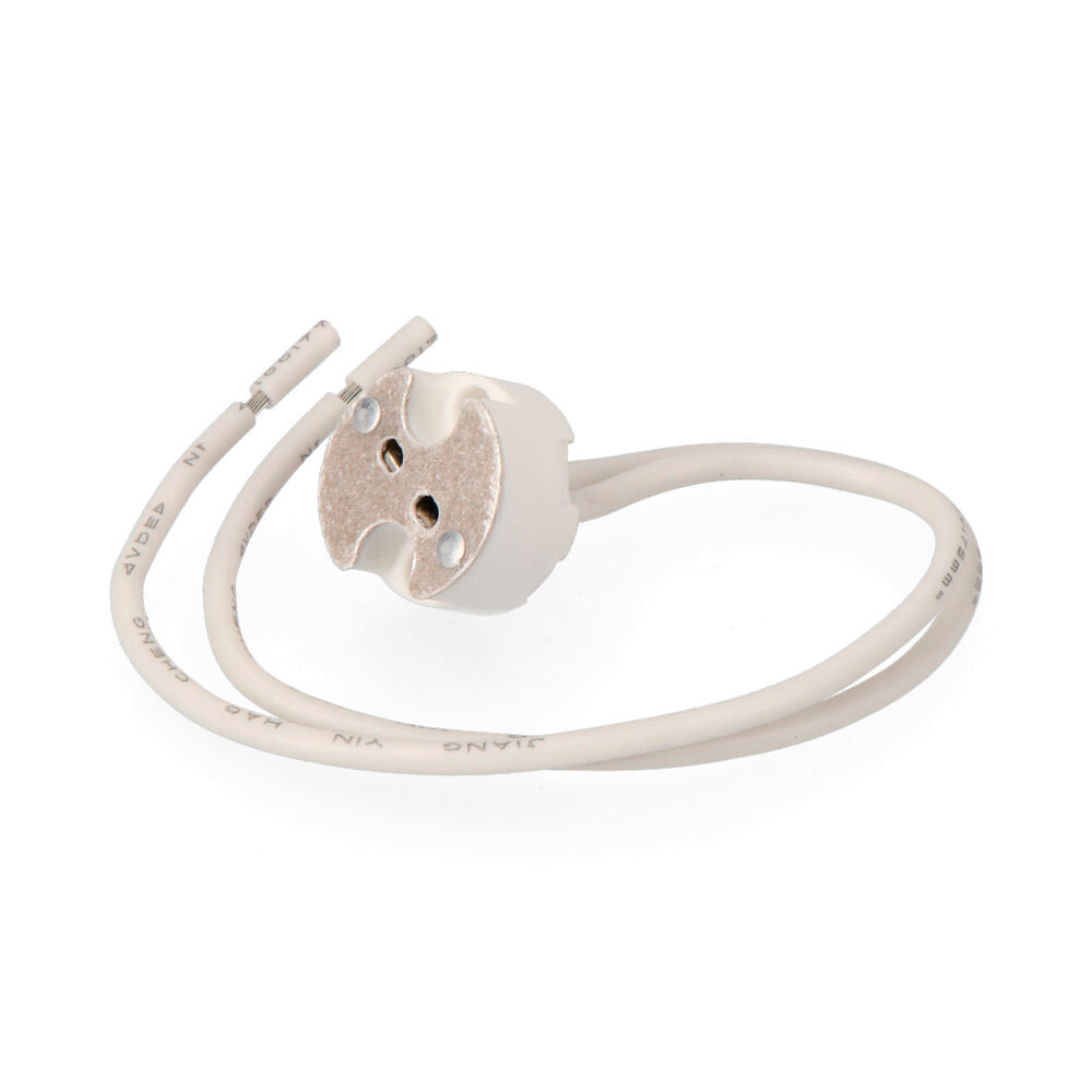 PORTALÁMPARAS HALÓGENO MR-16 BI-PIN BLANCO (ENVASADO)